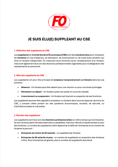 Suppléant CSE